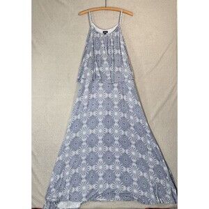Torrid Women’s Popover Dress Size 4X‎ Blue Maxi Southwestern Rodeo Ranch Cottage